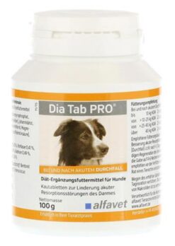 Dia Tab PRO na reguláciu narušených tráviacich procesov pre psov a mačky 100g Alfavet www.bohre.sk