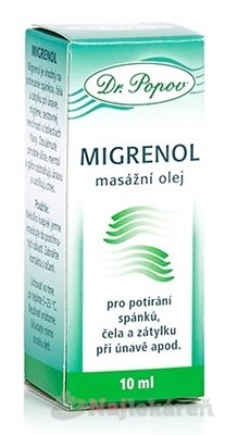 Dr. Popov MIGRENOL masážny olej 10 ml Dr. Popov www.bohre.sk