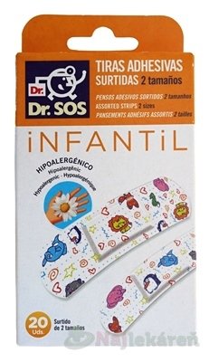 Dr. SOS detske náplasti mix vodeodolné 20 ks Dr. SOS www.bohre.sk