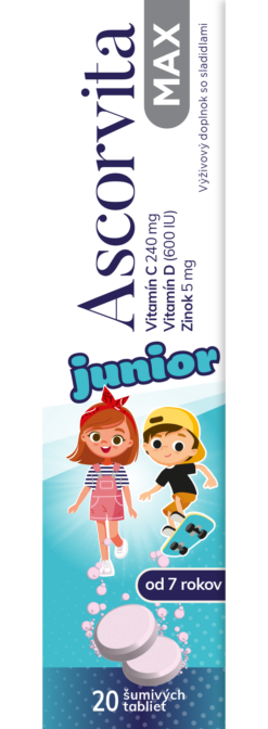 Dr. Theiss Ascorvita MAX junior vitamín C, D a zinok 20 šumivých tabliet Dr. Theiss www.bohre.sk