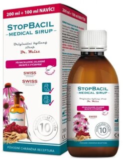 Dr. Weiss Stopbacil sirup 200+100 ml Stop Kašeľ www.bohre.sk