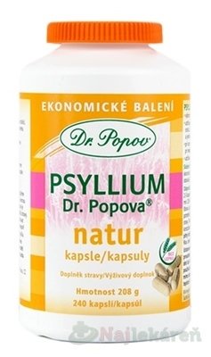 Dr.Popov PSYLLIUM NATUR 240 kapsúl Dr. Popov www.bohre.sk