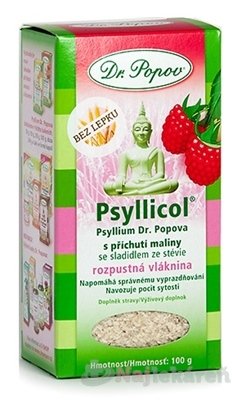 Dr.Popov Psyllicol s príchuťou maliny 100 g Dr. Popov www.bohre.sk