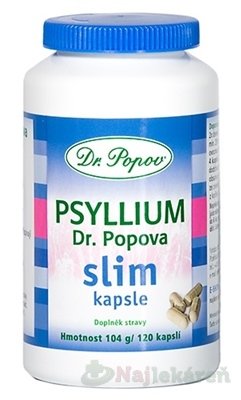 Dr.Popov Psyllium Slim 120 kapsúl Dr. Popov www.bohre.sk
