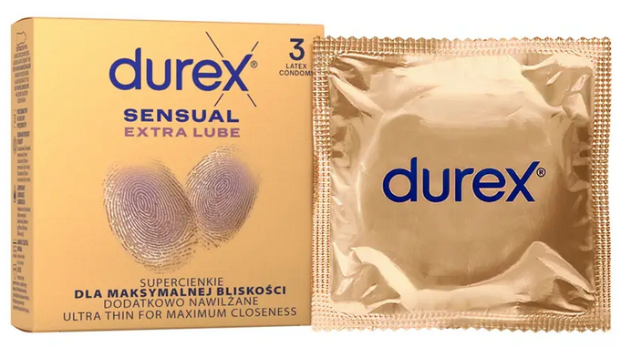Durex Sensual Extra Lube 3 ks Durex www.bohre.sk