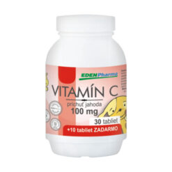 EDENPHARMA Vitamín C 100 mg príchuť jahoda 30 + 10 tabliet ZADARMO EDENPharma www.bohre.sk