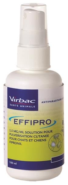 EFFIPRO 2,5 mg/ml spray proti blchám a kliešťom pre psy a mačky 100ml VIRBAC www.bohre.sk