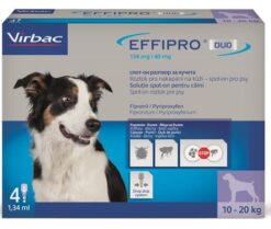 EFFIPRO DUO M 4 x 1,34ml spot-on pipeta proti kliešťom a blchám pre psy od 10 do 20kg VIRBAC www.bohre.sk