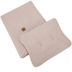 EKO Sada do postieľky 2-dielna mušelínová Powder pink 30x40 cm, 75x100 cm EKO www.bohre.sk