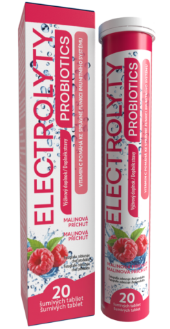 ELECTROLYTY PROBIOTICS Malina šumivé tablety 20tbl APATEKA, s. r. o. www.bohre.sk