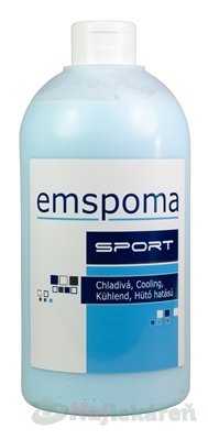 EMSPOMA Chladivá - modrá "M", masážna emulzia, odstraňuje únavu, 1000 ml Emspoma www.bohre.sk