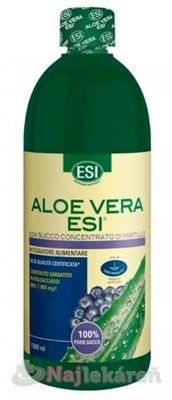 ESI Aloe Vera šťava s čučoriedkami 1 l ESI s.p.a. www.bohre.sk