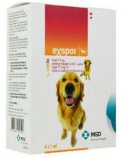 EXspot Spot-On pipeta proti kliešťom a blchám pre psy 6x1ml EXspot www.bohre.sk