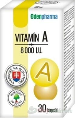 EdenPharma Vitamín A 8000 I.U. 30 kapsúl EdenPharma www.bohre.sk