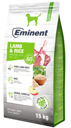 Eminent Dog Lamb & Rice hypoalergénne granule pre psy 15kg Eminent www.bohre.sk