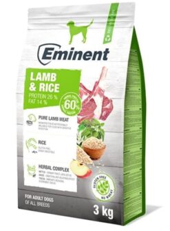Eminent Dog Lamb & Rice hypoalergénne granule pre psy 3kg Eminent www.bohre.sk
