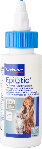 Epi-otic III. antiseptický ušný čistič pre psy a mačky 60ml VIRBAC www.bohre.sk