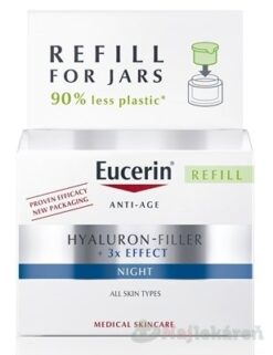 Eucerin HYALURON-FILLER + 3x EFFECT Nočný krém náhradná náplň 50ml Eucerin www.bohre.sk