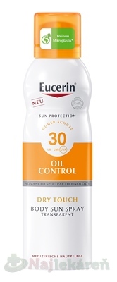 Eucerin SUN OIL CONTROL DRY TOUCH BODY SPF 30 sprej 200ml Eucerin www.bohre.sk