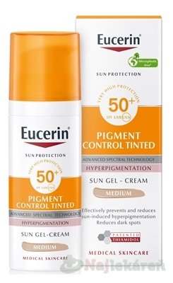 Eucerin SUN PIGMENT CONTROL tónovaný  SPF50+ Medium 50ml Eucerin www.bohre.sk