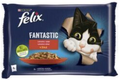 FELIX Fantastic cat Multipack hovädzie&kura v želé kapsičky pre mačky 4x85g Félix www.bohre.sk