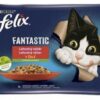 FELIX Fantastic cat Multipack kura s rajčinami&hovädzie s mrkvou v želé kapsičky pre mačky 4x85g Félix www.bohre.sk