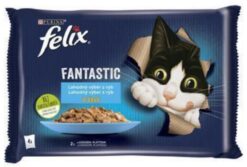 FELIX Fantastic cat Multipack losos&platesa v želé kapsičky pre mačky 4x85g Félix www.bohre.sk