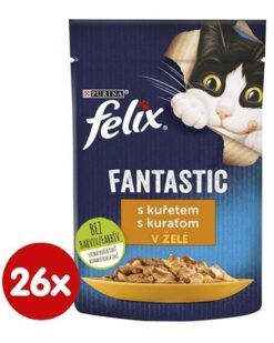 FELIX Fantastic cat kura v želé kapsičky pre psy 26x85g Félix www.bohre.sk