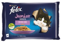 FELIX Fantastic pre mačky junior kura&losos kapsičky pre mačky 4x85g Félix www.bohre.sk