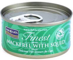 FISH4CATS Konzerva pre mačky Finest makrela s kalmárom 70g FISH4CATS www.bohre.sk