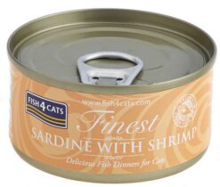 FISH4CATS Konzerva pre mačky Finest sardinka s krevetami 70g FISH4CATS www.bohre.sk