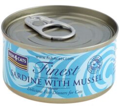 FISH4CATS Konzerva pre mačky Finest sardinka s mušľami 70g FISH4CATS www.bohre.sk