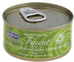 FISH4CATS Konzerva pre mačky Finest tuniak s mušľami 70g FISH4CATS www.bohre.sk