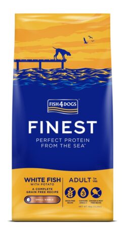 FISH4DOGS Granule malé pre dospelých psov Finest biela ryba so zemiakmi 6kg, 1+ FISH4DOGS www.bohre.sk