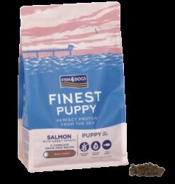 FISH4DOGS Granule malé pre šteniatka Finest losos so sladkými zemiakmi 1,5 kg, 2m+ FISH4DOGS www.bohre.sk