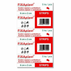 FIXAPLAST Strips náplasť 6 x 2 cm 5 kusov Fixaplast www.bohre.sk