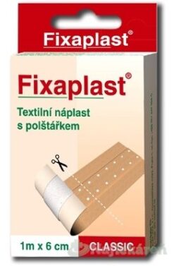 FIXAplast CLASSIC náplasť textilná a vankúšikom (1mx6cm) 1ks FIXAplast www.bohre.sk