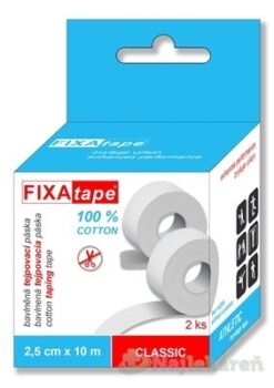 FIXAtape tejpovacia páska CLASSIC ATHLETIC, bavlnená 2,5cmx10m, 2ks FIXAtape www.bohre.sk