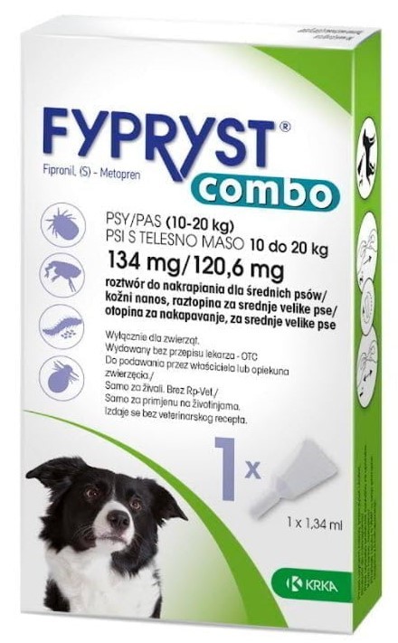 FYPRYST combo M pipeta proti kliešťom a blchám pre stredne veľké psy 1,34 ml Fypryst www.bohre.sk
