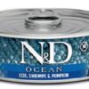 Farmina N&D cat OCEAN tuna, codfish, shrimp & pumpkin kitten konzerva pre mačiatka 70g Farmina www.bohre.sk