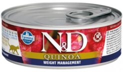 Farmina N&D cat QUINOA weight managment konzerva pre mačky 80g Farmina www.bohre.sk