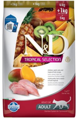 Farmina N&D cat TROPICAL SELECTION (AG) adult, chicken granule pre mačky 4 + 1kg Farmina www.bohre.sk
