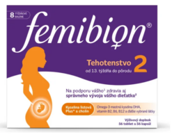 Femibion 2 Tehotenstvo 28tbl + 28cps (kys. listová + vitamíny, minerály + DHA) 56ks Femibion www.bohre.sk
