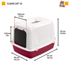 Ferplast TOILET CLEAR CAT 10 RED PLT Ferplast www.bohre.sk