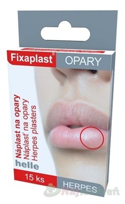 Fixaplast Herpes Náplast na opary 15 ks FIXAplast www.bohre.sk