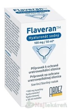 Flaveran roztok hyaluronátu sodného na uretrovezikálne podanie 1 x 50 ml Flaveran www.bohre.sk