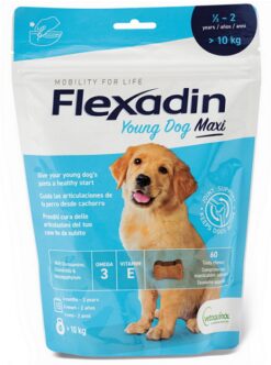 Flexadin Young Dog Maxi žuvacie tablety na kĺby pre psy 60tbl Flexadin www.bohre.sk