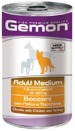 GEMON konzerva adult medium pre psy kura a morka 1250g GEMON www.bohre.sk