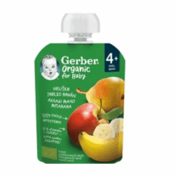 GERBER Organic kapsička hruška jablko banán bio ovocná desiata od ukonč. 4. mesiaca 90 g Gerber www.bohre.sk