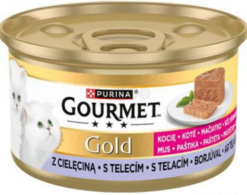 GOURMET GOLD cat kitten s teľacím paštéta v konzerve pre mačiatka 12x85g Gourmet www.bohre.sk